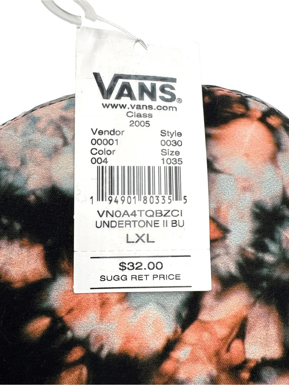 NWT Vans Undertone II Tie Dye Unisex Bucket Hat Size L / XL